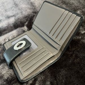 Coach turn lock leather wallet